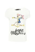 tėjiniai marškinėliai | loose fit Love Moschino balta